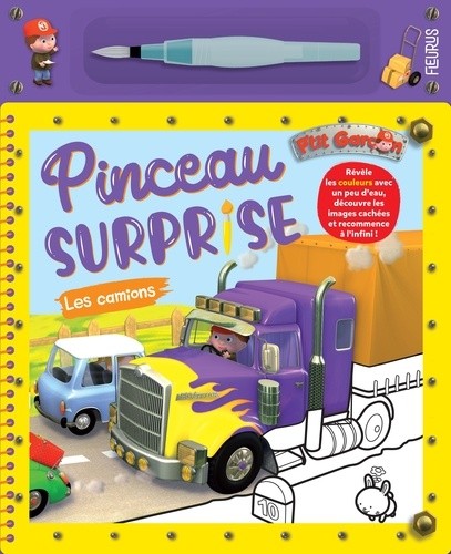  Les camions - Avec 1 pinceau surprise  