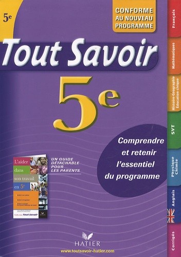  Tout savoir 5e 