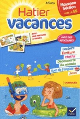 Cahiers De Vacances Hatier: Moyenne Section (Vers LA Grande Section) 4/5 Ans (Paperback)