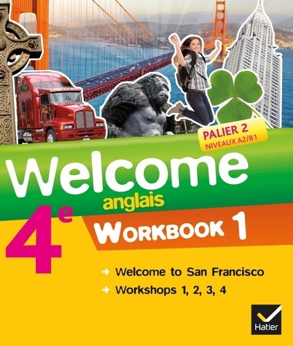  Anglais 4e Palier 2 Niveaux A2/B1 Welcome - Workbooks 1 et 2 (2 volumes) 