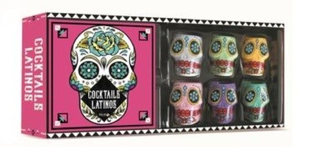  Cocktails latinos - Coffret avec 6 verres à shot et 1 livre de recettes 
