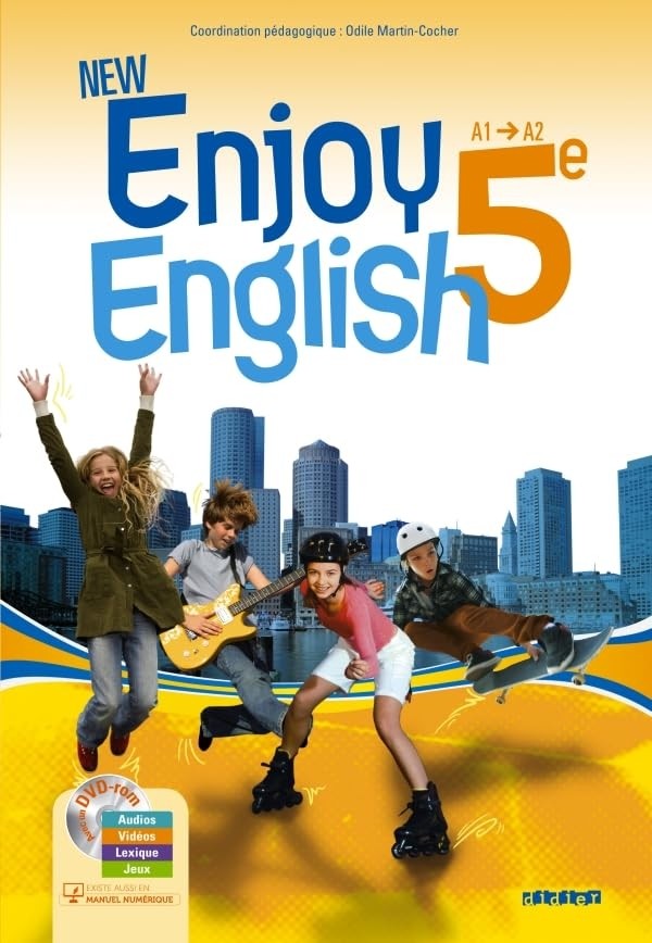 NEW ENJOY ENGLISH - ANGLAIS 5E - MANUEL + DVD-ROM
