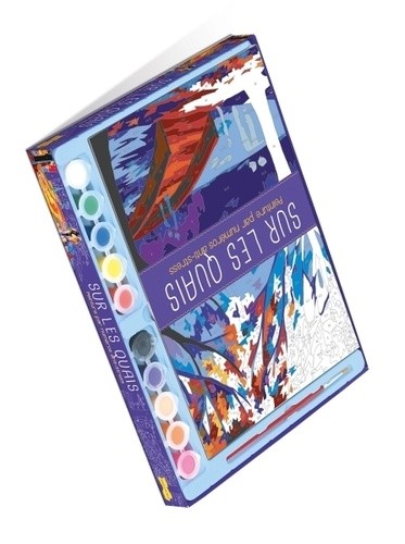 Sur les quais : peinture par numéros anti-stress - Avec 10 godets de peinture acrylique et 1 pinceau Sur les quais : peinture par numéros anti-stress - Avec 10 godets de peinture acrylique et 1 pinceau