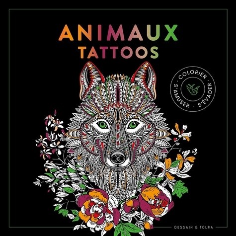  Black coloriage Animaux tattoos  