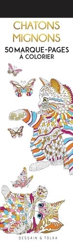  Marque-pages Chatons mignons - Marque-pages à colorier 