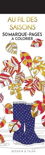  Au fil des saisons - 50 marque-pages à colorier - Marque-pages à colorier 