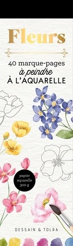  Marque-pages Fleurs à l'aquarelle  