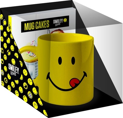  Coffret Mug cakes Smiley - Contient : 1 livre, 1 mug, 1 carnet 