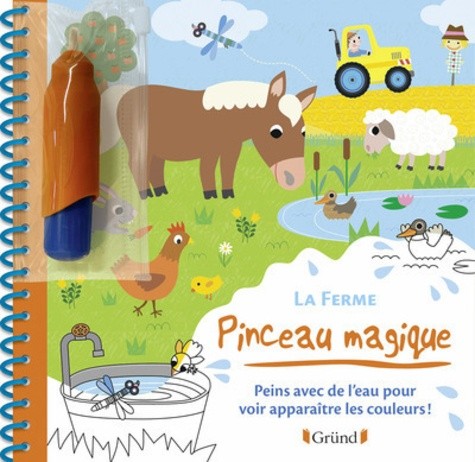  La ferme - Peins avec de l'eau pour voir apparaitre les couleurs ! Avec un pinceau  