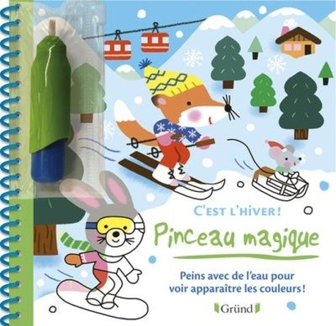  C'est l'hiver ! - Peins avec de l'eau pour voir apparaître des couleurs ! Avec 1 pinceau  