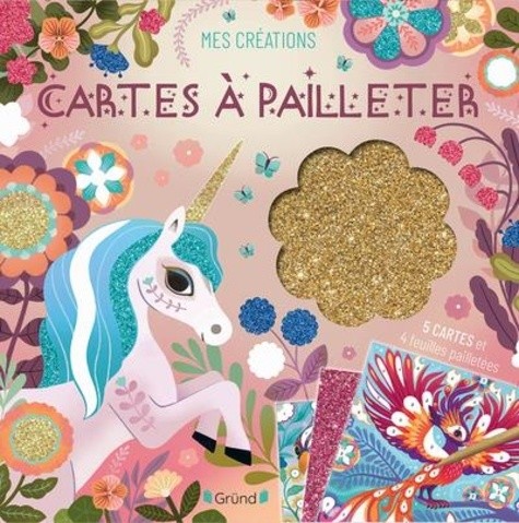  Cartes à pailleter licornes et animaux magiques 