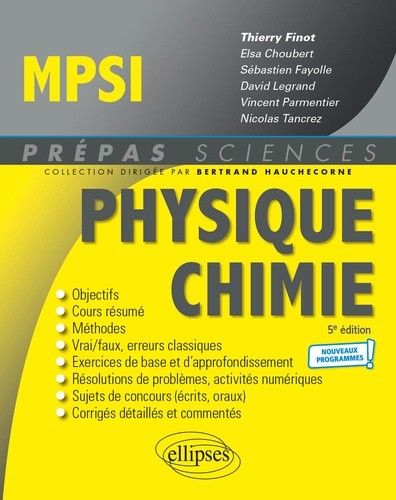  Physique-Chimie MPSI  