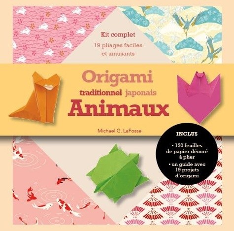  Origami Traditionnels japonais - Animaux - Kit complet avec un livret et 120 feuilles 