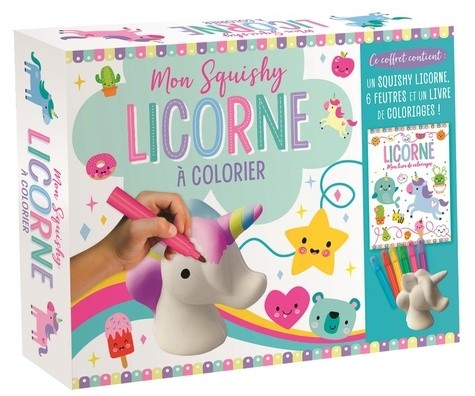 Mon Squishy Licorne à colorier 