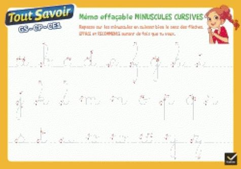  Tout savoir ; mémo effaçable lettres cursives 