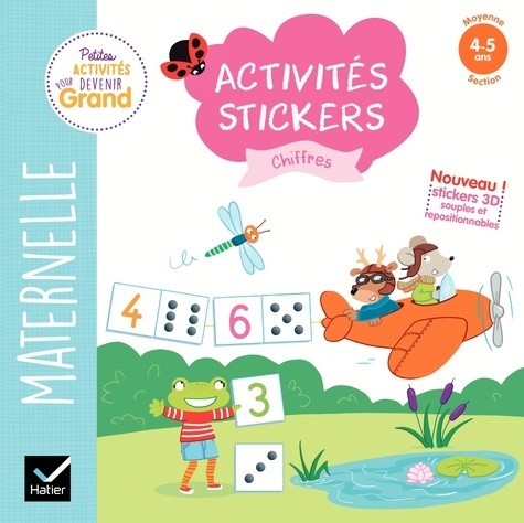  Activités stickers chiffres - Maternelle Moyenne Section 4-5 ans 