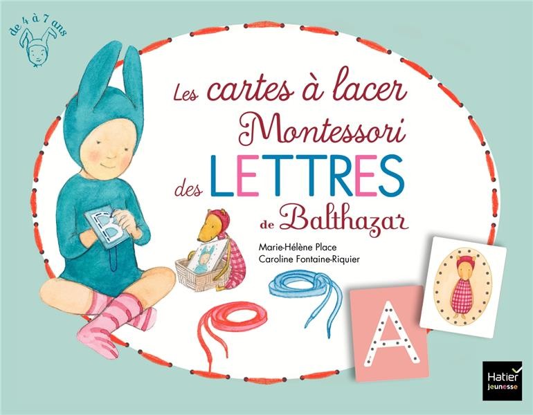  Les cartes à lacer Montessori des lettres de Balthazar 