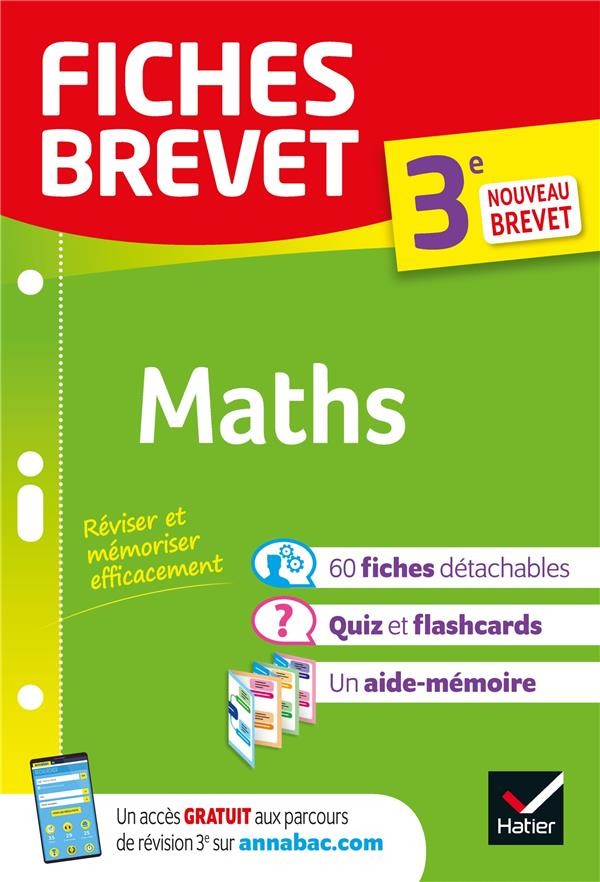  Fiches brevet ; maths ; 3e 