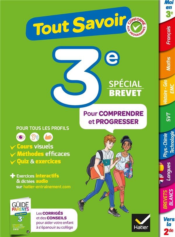  Tout savoir ; 3e, spécial brevet 