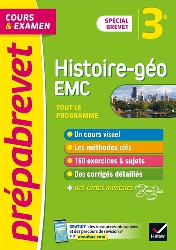  Histoire-Géographie Enseignement moral et civique 3e Spécial Brevet - Tout le programme  