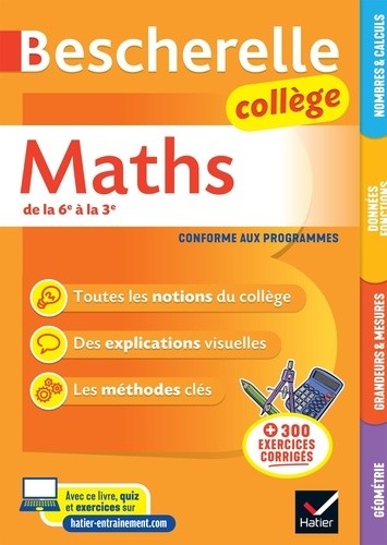  Bescherelle maths collège de la 6e à la 3e  