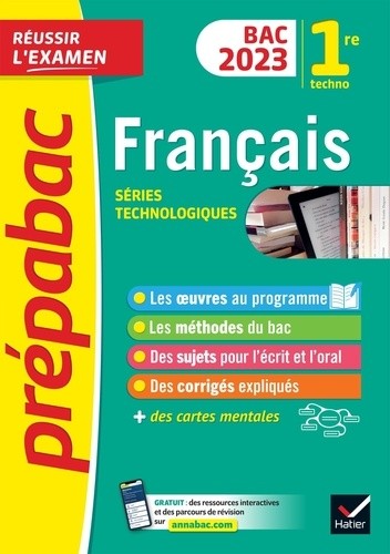 Français 1re technologique Bac Français 1re technologique Bac