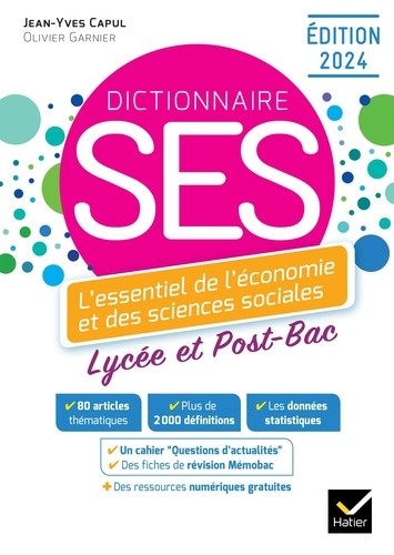  Dico SES - Dictionnaire d'économie et de sciences sociales - Ed. 2024 