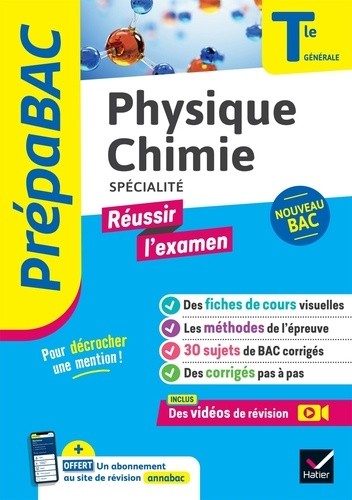  Physique-Chimie Tle générale (spécialité) - Prépabac Réussir l'examen - Bac 2024 - nouveau programme de Terminale 