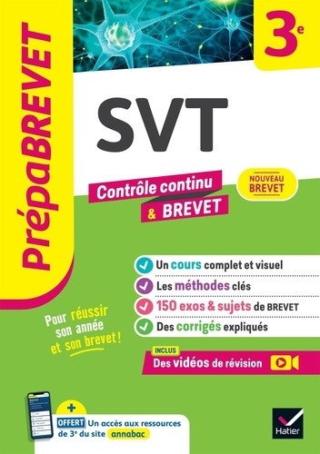  Prépabrevet SVT 3e - Nouveau Brevet 2025 - cours, méthodes & sujets de brevet corrigés 