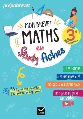  Mon brevet Maths en studyfiches 3e  