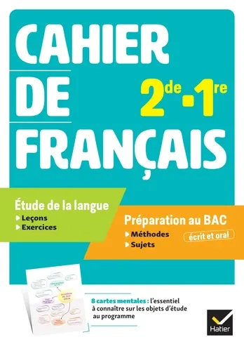 CAHIER FRANÇAIS 2DE/1RE - ED 2025 - CAHIER ELEVE