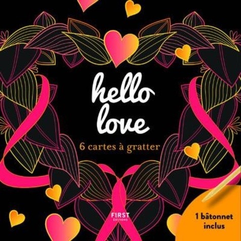 Hello love - 6 cartes à gratter et 1 bâtonnet inclus  
