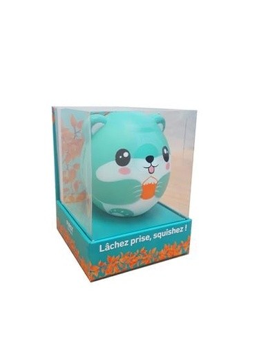  Coffret Lâchez prise, squishez ! - Le petit livre du lâcher-prise avec 1 squishy hamster à malaxer 