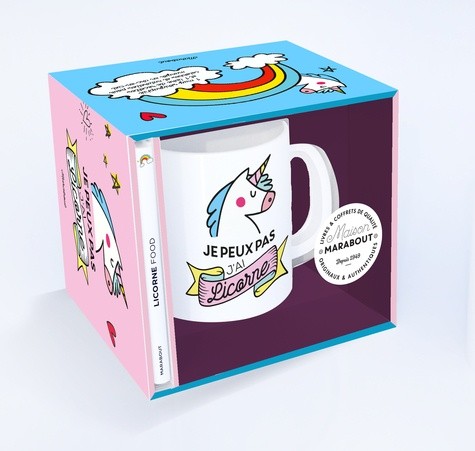  Je peux pas, j'ai licorne - Avec un mug sérigraphié et un livre de recettes licorne food 