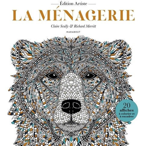  La Ménagerie, édition artiste - 20 affiches à colorier et à encadrer  