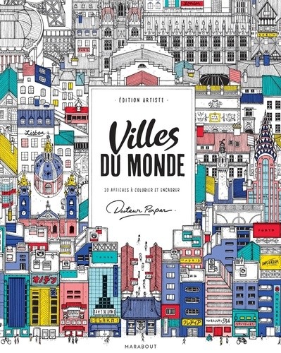  Un jour, une ville - 20 affiches à colorier et encadrer  