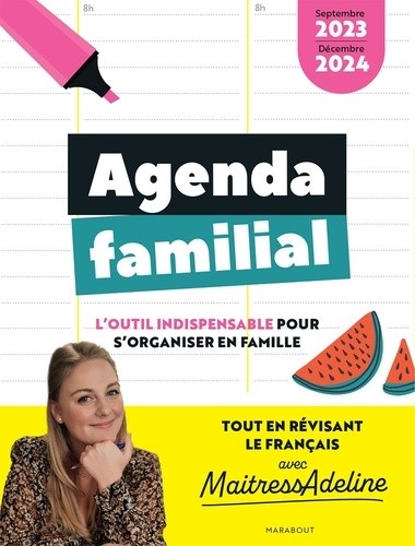  Agenda familial MaitressAdeline - Septembre 2023 - Décembre 2024  