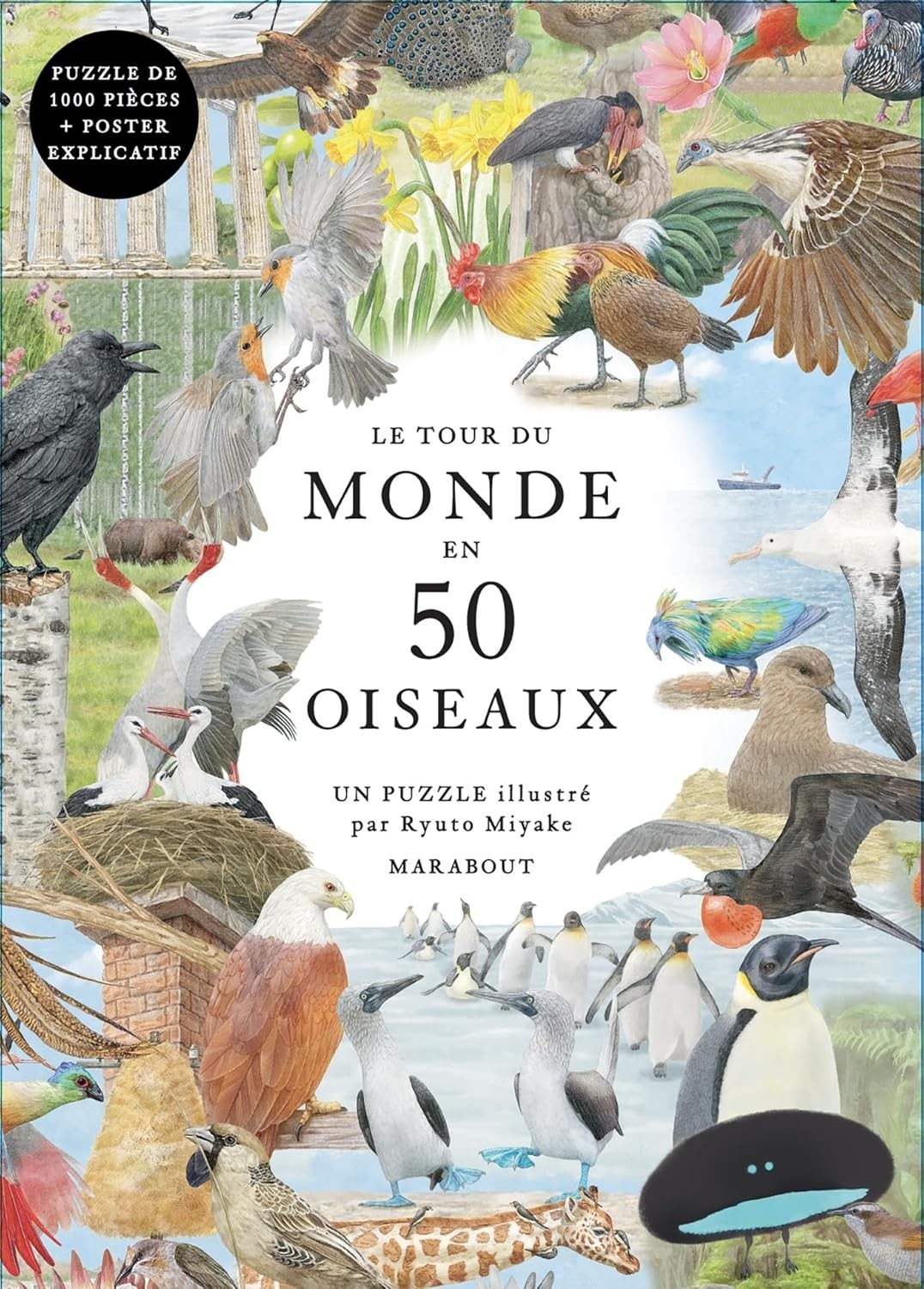 PUZZLE LE TOUR DU MONDE EN 50 OISEAUX