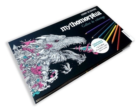  Coffret de coloriage Mythomorphia - Avec 1 album de coloriage, 20 crayons de couleur et 1 taille-crayon 