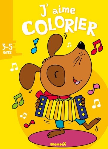  J'aime colorier chien  