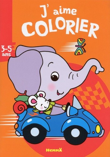  J'aime colorier éléphant  