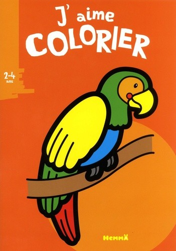  J'aime colorier perroquet  
