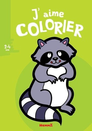  J'aime colorier Raton laveur  