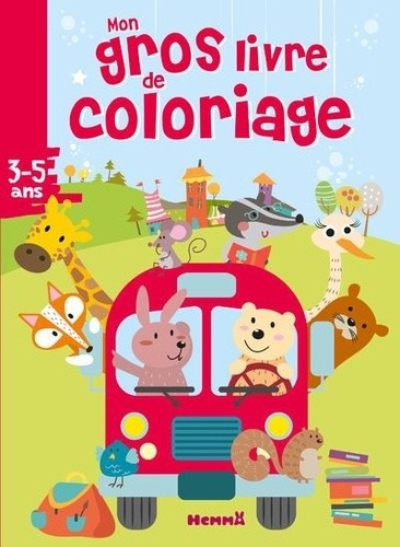  Mon gros livre de coloriage - Bus animaux  