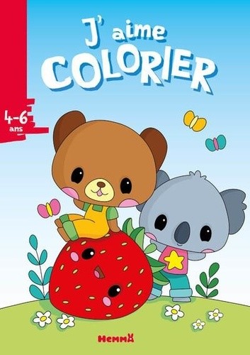  J'aime colorier ourson et koala  