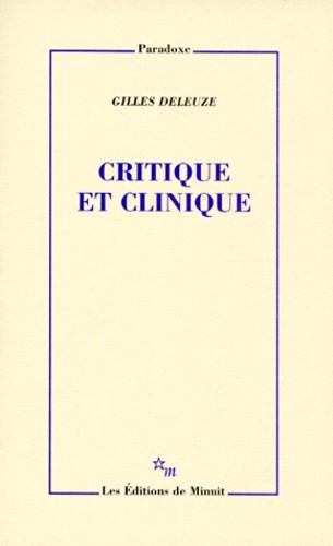  Critique et clinique 