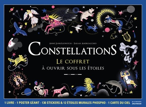  Constellations - Avec 1 poster géant, 130 stickers et 12 étoiles phospho, 1 carte du ciel  