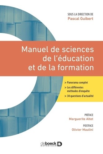  Manuel de sciences de l'éducation et de la formation  