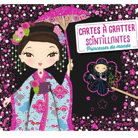  Cartes à gratter scintillantes - Princesses du monde  