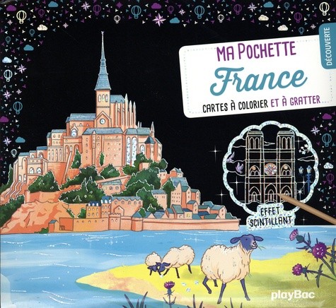 Découverte France - Avec 5 cartes à gratter scintillantes, 5 cartes à colorier, 1 pique en bois 